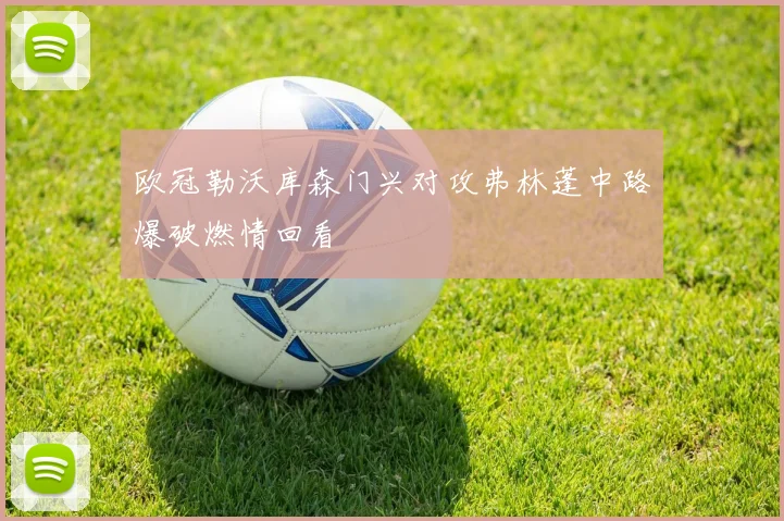 欧冠勒沃库森门兴对攻弗林蓬中路爆破燃情回看